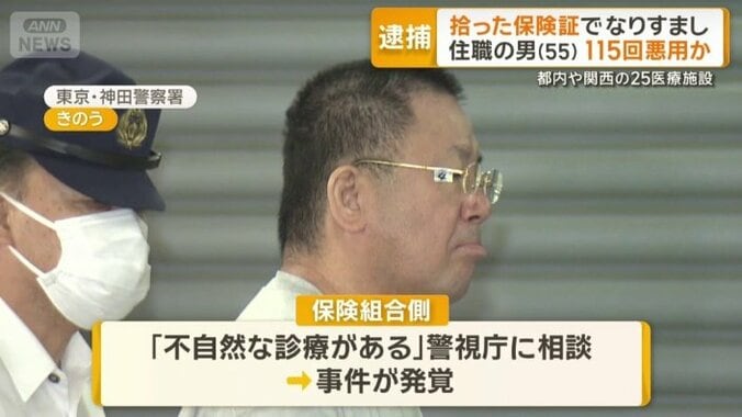保険組合側の相談で事件発覚