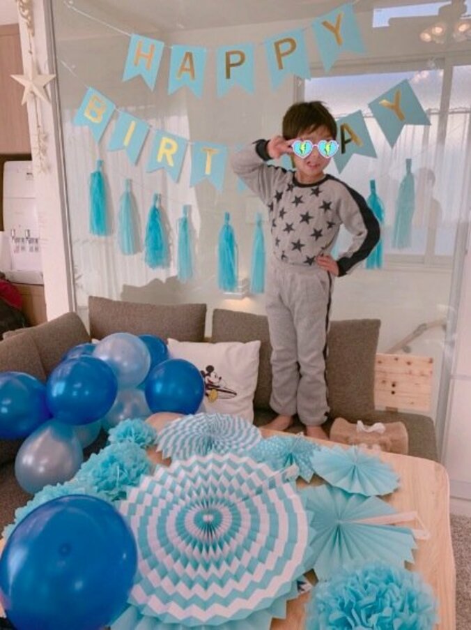 辻希美＆杉浦太陽、長男の誕生日で部屋の飾り付けを変更「ずっと楽しみにしていた」 1枚目