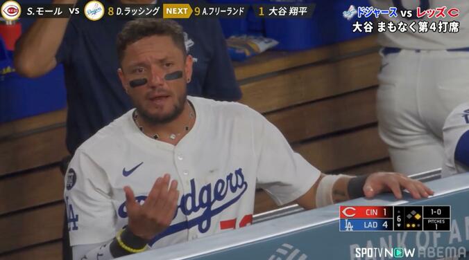 守備妨害判定に怒りが収まらないロハス