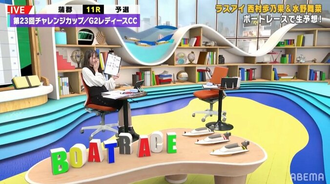 ラスアイ西村歩乃果、生放送中にまさかの失踪！？スタジオに謎の空間、共演者も「前代未聞ですよ」 1枚目