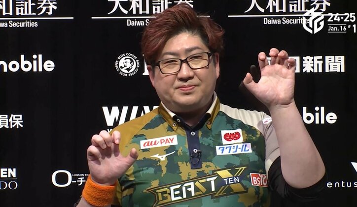 【写真・画像】連勝したけど「やっとちゃんとしたトップが取れました」と苦笑い 鈴木大介、猛獣らしい力技の親満貫で逆転劇／麻雀・Mリーグ　1枚目