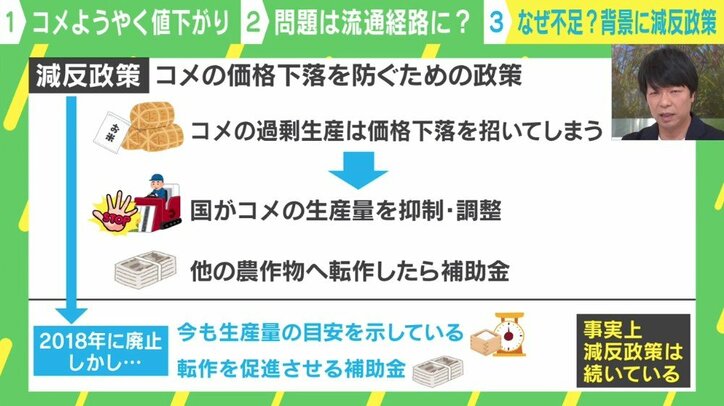 なぜ不足？背景に減反政策