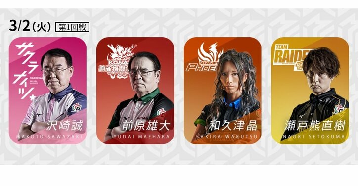 超混戦のセミファイナル進出争い 沼から抜けるのは和久津か、瀬戸熊か／麻雀・Mリーグ