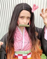 ラストアイドル・松本ももなの禰豆子コスプレがバージョンアップ！「最高にイメージ通り」「鬼可愛いが進んでる」の声