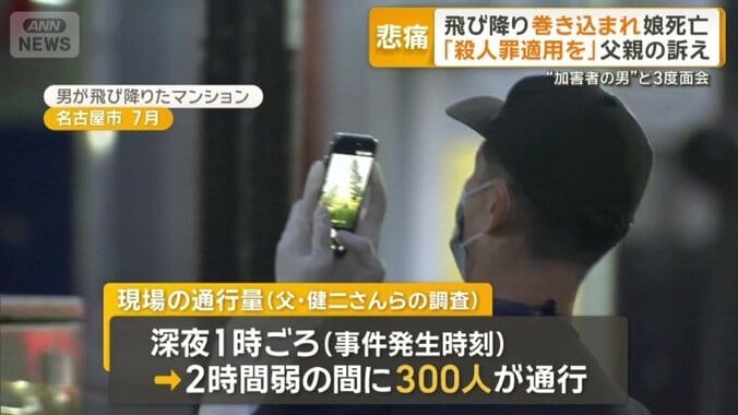 通行人も多い繁華街に面していたマンション