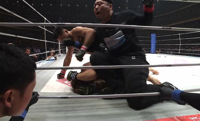 ようやくレフェリーがストップ