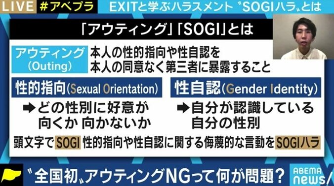 「禁止する法律なんて必要ない」という社会になるまでは… 被害が相次ぐアウティング・SOGIハラ 1枚目