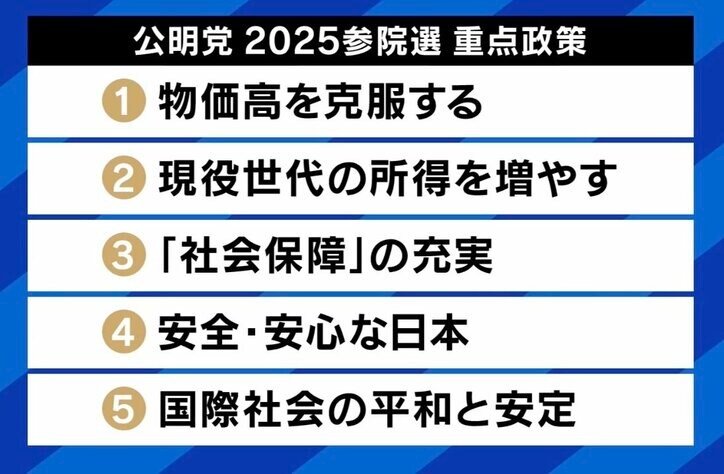 公明党 2025参院選 重点政策