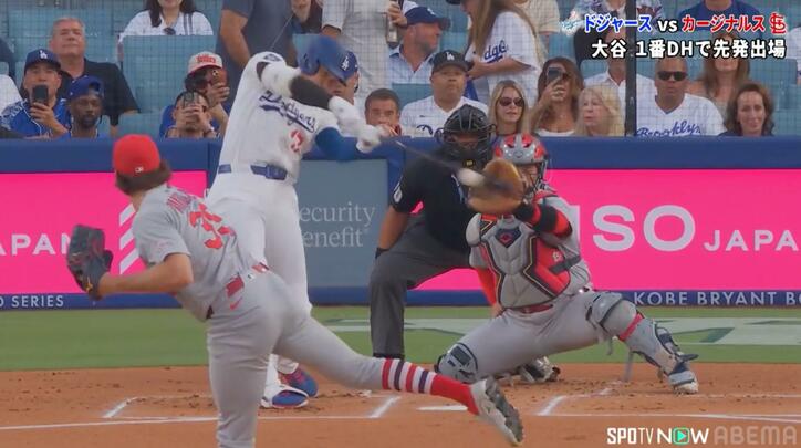 【写真・画像】わずか1分足らずで…大谷翔平の174キロ爆速ヒットに「あの打球はえぐい」「はっや！」 打球も足も速すぎる“衝撃の一打”　1枚目