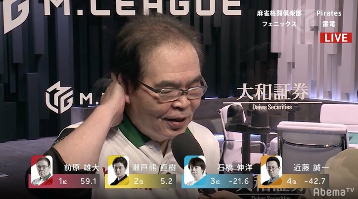 62歳を迎えた“ゴジラ前原”の進撃止まらず　お祝いラッシュの締めはチームの最下位脱出／麻雀・大和証券Mリーグ