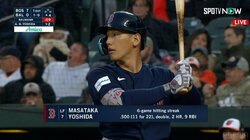 吉田正尚が止まらない！第3打席もヒットで6試合連続安打＆4試合連続マルチ安打 打率も.278まで浮上