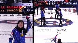 最後の一投で決めた！藤澤五月、“残り21秒で”劇的ドローショット炸裂 奇跡の同点シーンに「よく決めた」視聴者歓喜