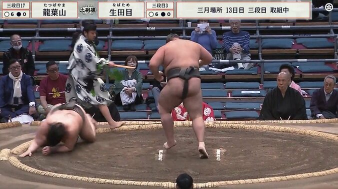 「どこ叩いたんだよ」「なんだ今の技」“パチン”大きな音の直後に巨漢力士が崩れ落ちる 全勝対決で唐突な幕切れ 3枚目
