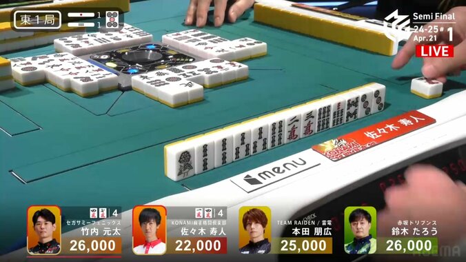 佐々木寿人、あわやのシーン