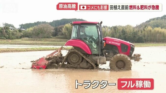 トラクターがフル稼働