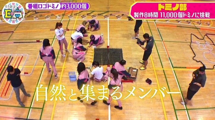 「もう無理」メンバーの武部が号泣! E-girls、11,000個ドミノに挑戦するも制限時間ギリギリでメンタル崩壊寸前