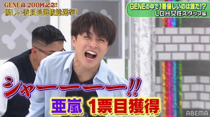 GENERATIOSで一番優しいメンバーは?LDHスタッフによる投票に亜嵐ぼやき「中目黒に行きたくなくなった…」