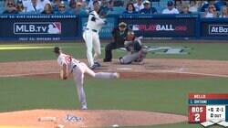 大谷翔平、スライダー狙い打ち！ 打球速度181キロ、左中間破る超高速ツーベース メジャー通算800試合で800安打到達