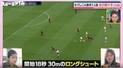 衝撃！なでしこ谷川萌々子、試合中に感じる“ある瞬間”「自然とコースが見える」“ゾーン”に入り覚醒→開始18秒の30mロングシュート