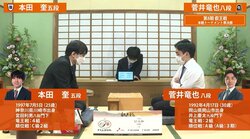 菅井竜也八段 対 本田奎五段 準決勝の指し直し局開始 勝者は挑戦者決定戦に進出／将棋・叡王戦