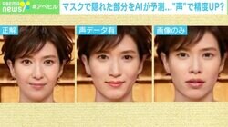 マスクで隠れた顔もAIで分かる？カギは「声」 事件の防犯カメラ映像解析などに期待
