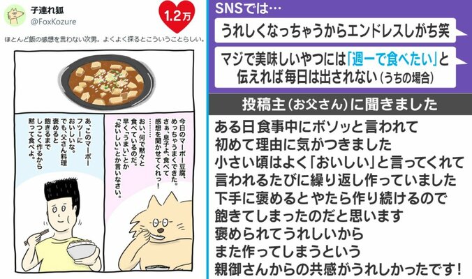 父の手料理と息子の本音