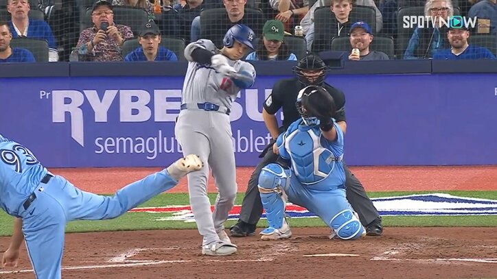 大谷翔平、悔しい同点機の凡退 一瞬見せた今季最大レベルの“ぷく顔”が話題に「悔しそう」