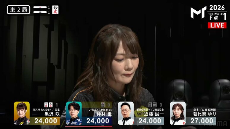 “闇セレブ”は高くて怖くて美しい！黒沢咲、ダマテン三色同順・美麗跳満 掴んだレジェンド雀士も納得「さすがだな」「お嬢すごい」／麻雀・Mトーナメント